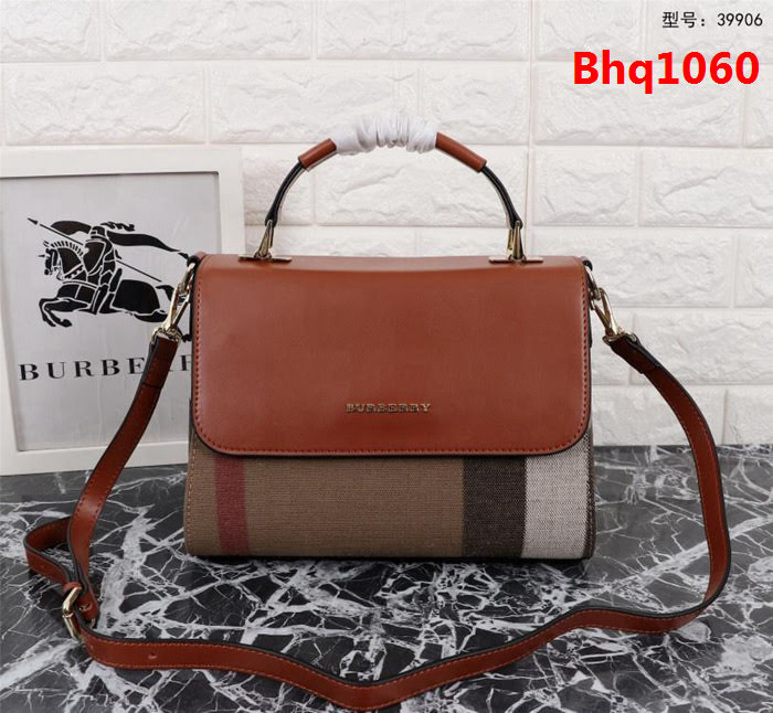 BURBERRY巴寶莉 2018最新 格紋帆布 女士手提包 39906  Bhq1060