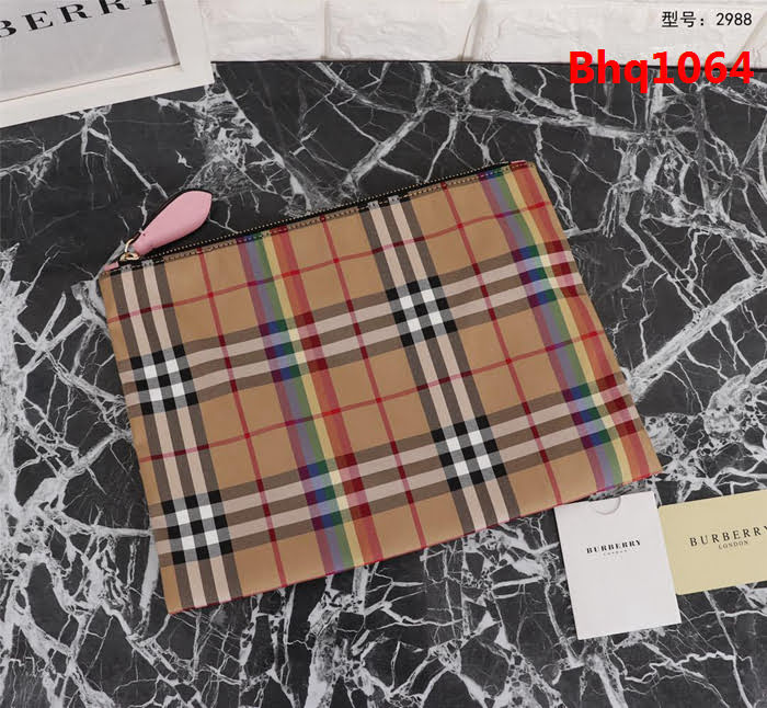 BURBERRY巴寶莉 棉質帆布購物袋 vitage復古格紋 款號2133  Bhq1064