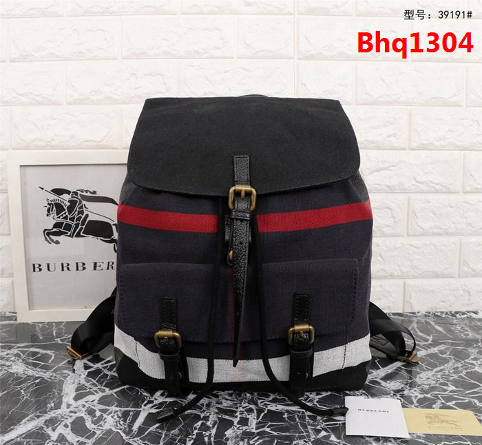 BURBERRY巴寶莉 Canvas格紋棉布混紡 雙肩包 麻布39191  Bhq1304
