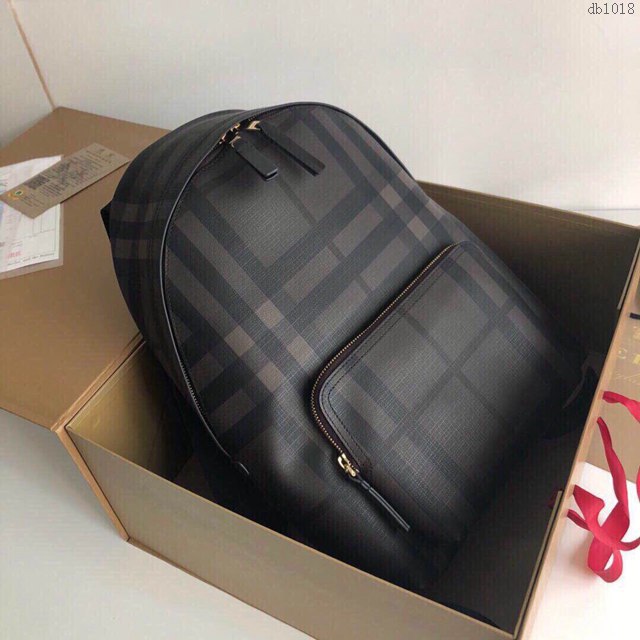 Burberry專櫃新款雙肩包 巴寶莉London格紋男士雙肩包後背包  db1018