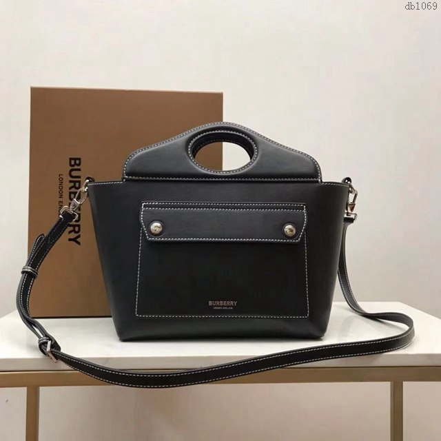 Burberry專櫃新款女包 巴寶莉新款女士手提包全皮托特包  db1069
