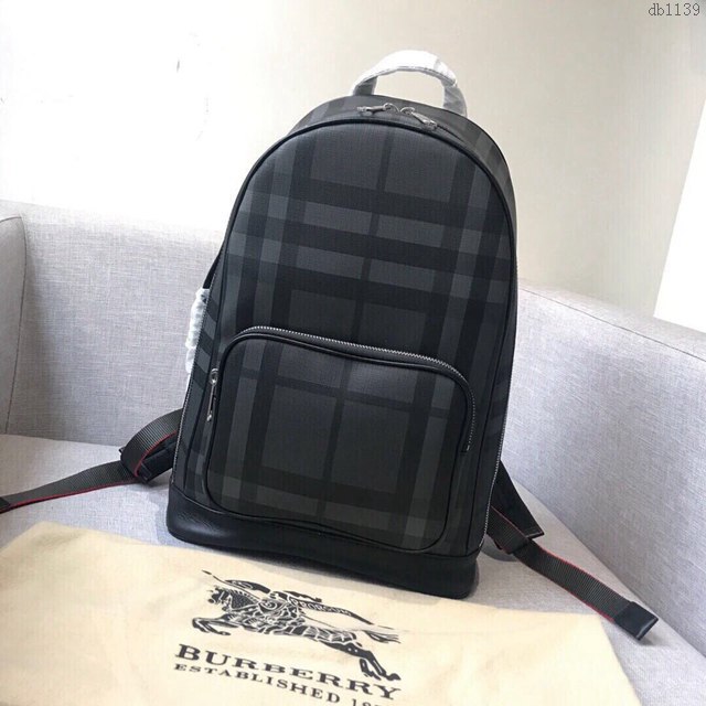 Burberry專櫃新款雙肩包 巴寶莉London格紋男士必入款雙肩包  db1139
