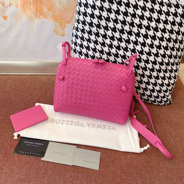 Bottega Veneta女包 寶緹嘉19新款編織胎皮郵差包 BV拉鏈繩結單肩斜挎女包 steny包  gxz1104