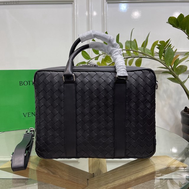 Bottega veneta高端男包 98082 寶緹嘉原單胎牛皮男包 BV經典款編織男士手提公事包  gxz1192