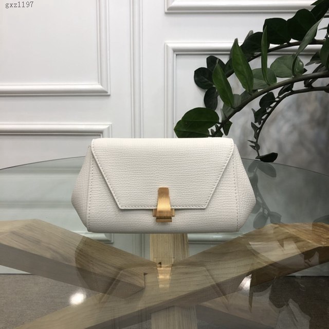 Bottega veneta高端女包 6700白色 寶緹嘉Angle bag新款mini包 BV經典款粒面小牛皮女包包  gxz1197