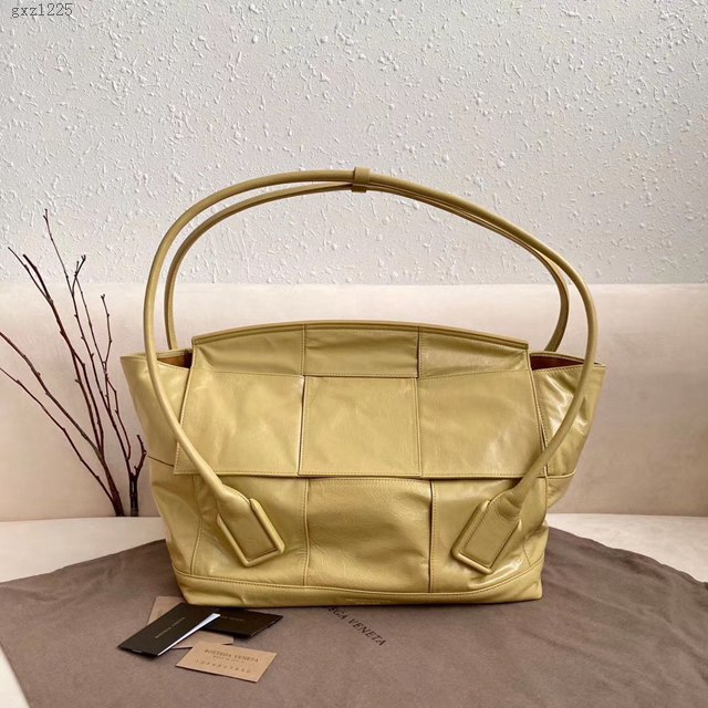 Bottega veneta高端女包 96009 寶緹嘉新款Arco48油蠟皮包 BV經典款小牛皮質中號手提包  gxz1225