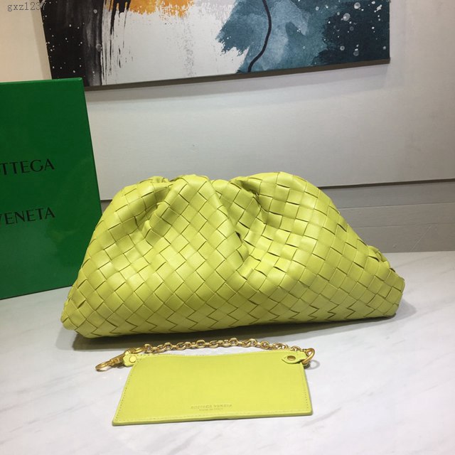 Bottega veneta高端女包 98062寬編織 寶緹嘉升級版大號編織雲朵包 BV經典款胎牛皮pouch編織雲朵包  gxz1237