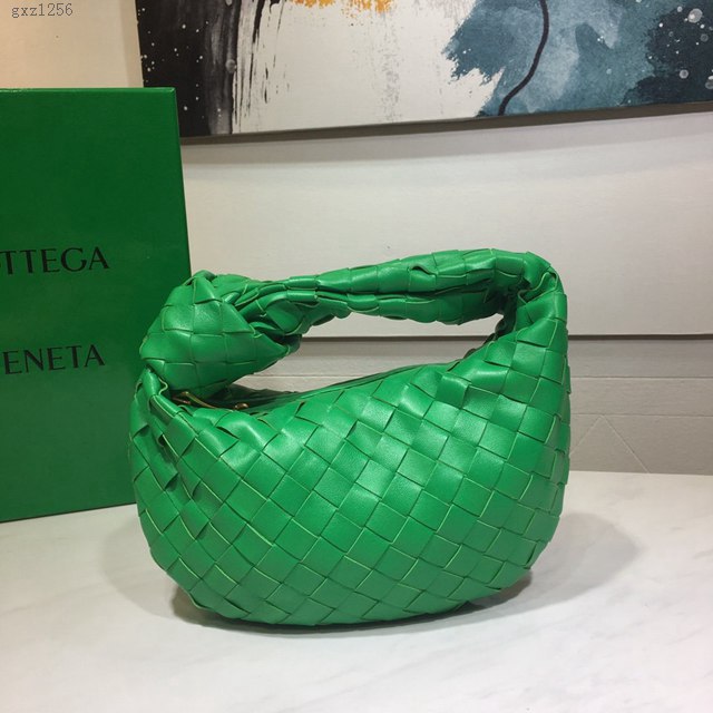 Bottega veneta高端女包 98080小號 寶緹嘉爆款jodie新版本2代編織打結圓形hobo包 BV經典款羊皮手工編織女包  gxz1256