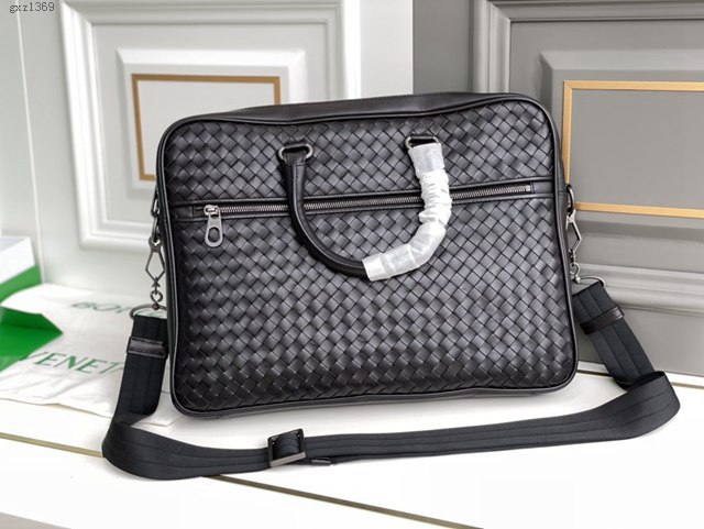 Bottega veneta高端男包 98038 寶緹嘉手工編織原廠進口胎牛皮男士手袋 BV經典款男士手提公事包  gxz1369