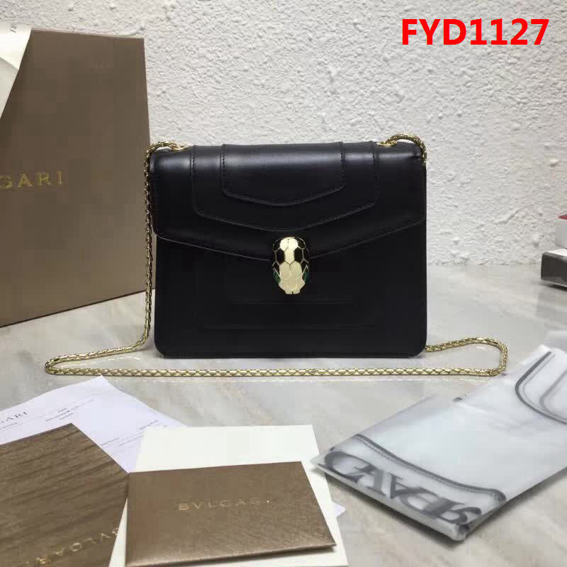 BVLGARI寶格麗 進口牛皮 時尚百搭 小號 鏈條單肩斜挎包 34559 FYD1127