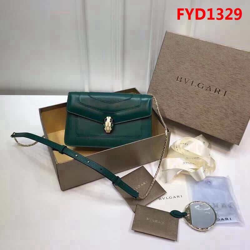 BVLGARI寶格麗 專櫃新款 蛇頭扣環 單層蛇頭包 鏈條單肩斜挎包 祖母綠 B39174 FYD1329