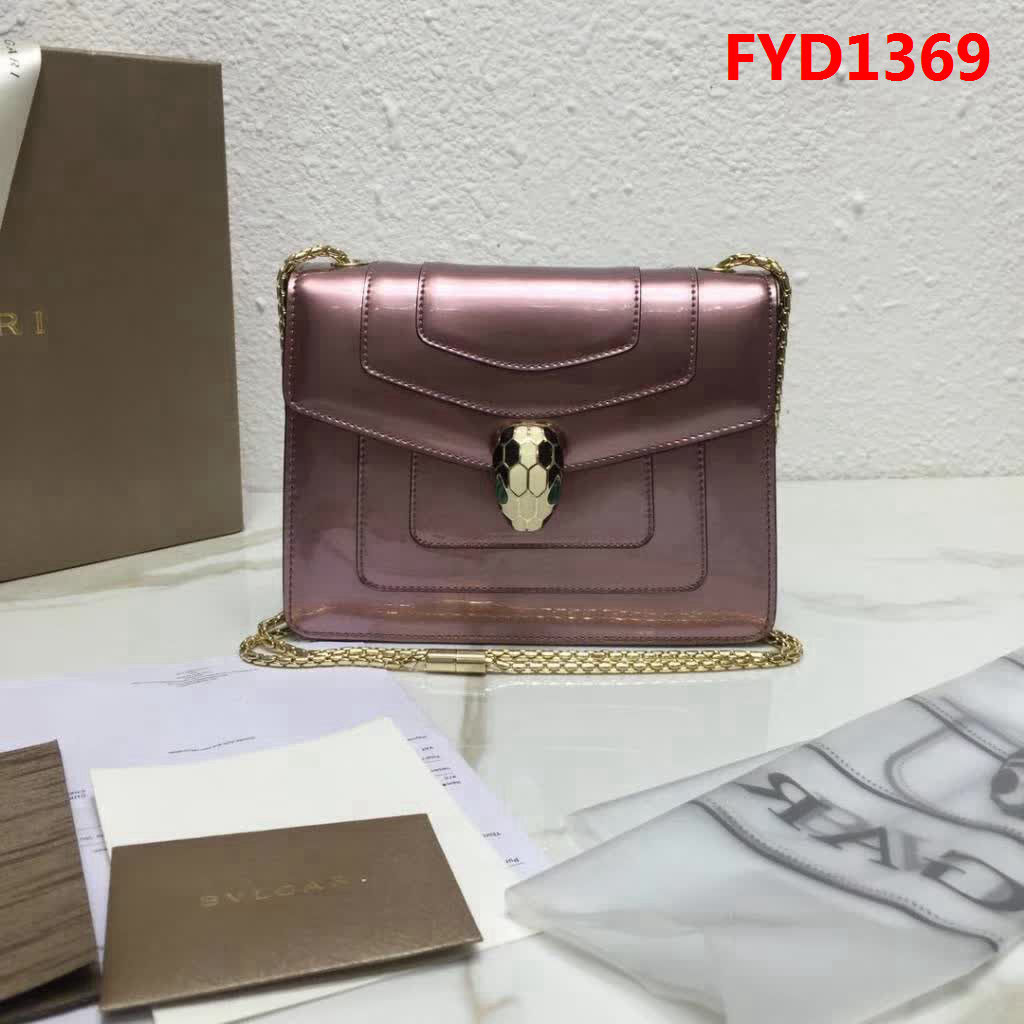 BVLGARI寶格麗 漆皮系列 小號 時尚 鏈條單肩斜挎包 34559 FYD1369