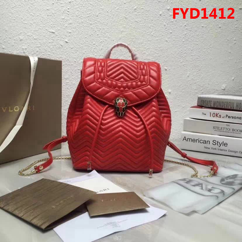 BVLGARI寶格麗 專櫃新款 迷你背包 可拆卸雙肩背帶 可手提斜挎 288537 FYD1412