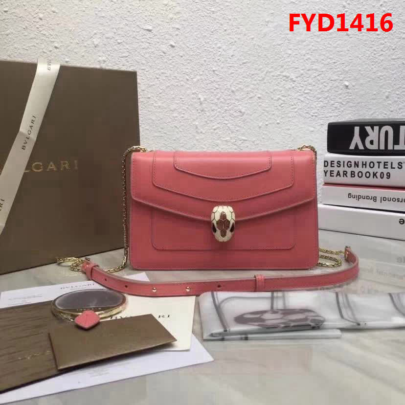 BVLGARI寶格麗 專櫃新款 蛇頭扣環 單層蛇頭包 單肩斜挎包 B39174 FYD1416