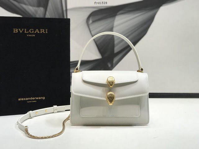 Bvlgari女包 寶格麗新品系列小牛皮腰包 B288739 雙蛇首搭扣 Bvlga手拎肩背女包  fyd1539