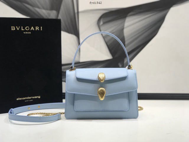 Bvlgari女包 寶格麗新品系列小牛皮腰包 B288742 雙蛇首搭扣 Bvlga手拎肩背女包  fyd1542