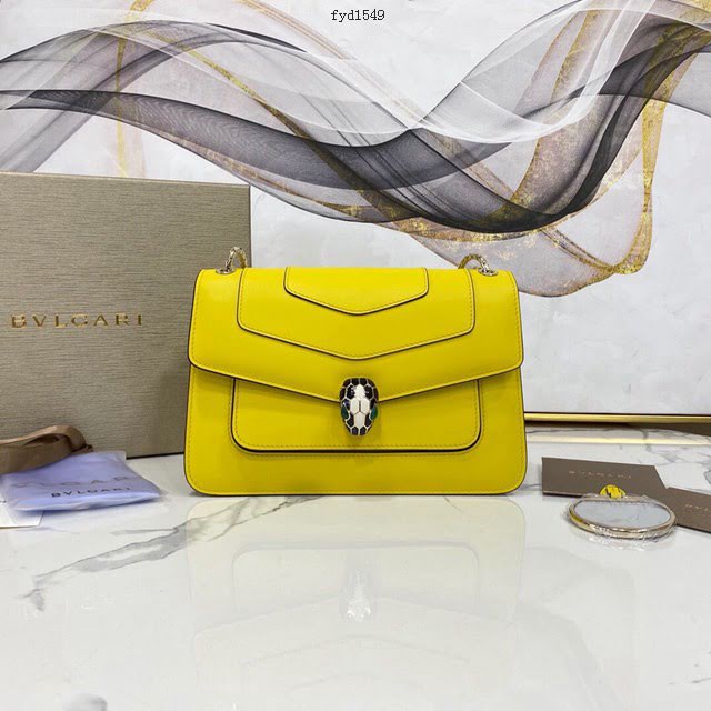 Bvlgari女包 寶格麗雙層最新季節限定款 經典蛇首搭扣 Serpenti Forever系列鏈條斜挎包 B290323  fyd1549
