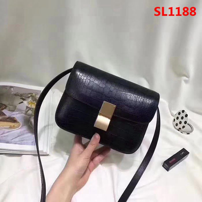CELINE賽琳原單 牛皮鱷魚紋豆腐包 801268 SL1188