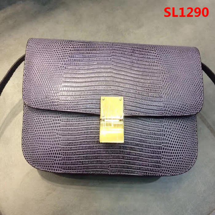 CELINE賽琳原單 蜥蜴紋豆腐包 可單肩斜跨 SL1290
