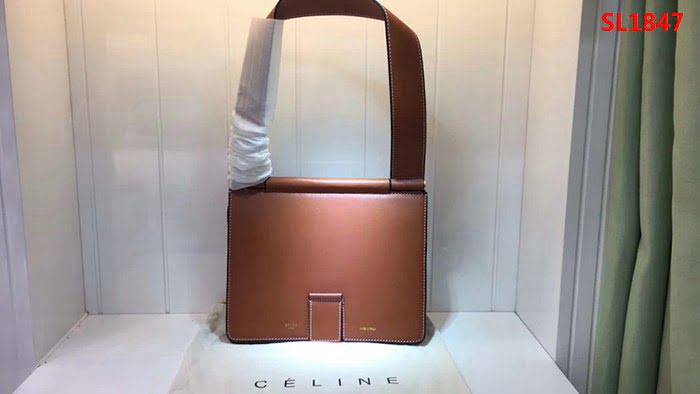 CELINE賽琳原單 焦糖色Celine 三折包 SL1847