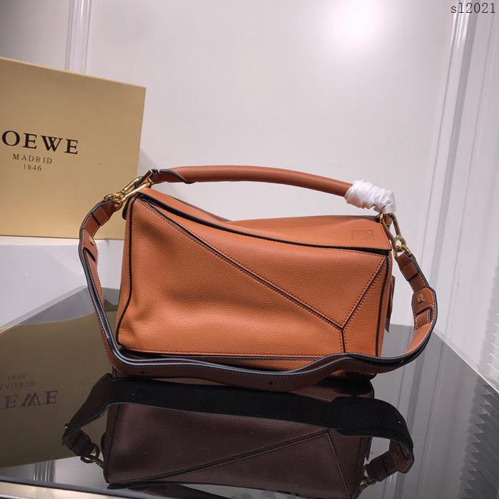 LOEWE女包 0153 專櫃同步 荔枝紋牛皮 羅意威單肩包 女手提包 明星同款  sl2021