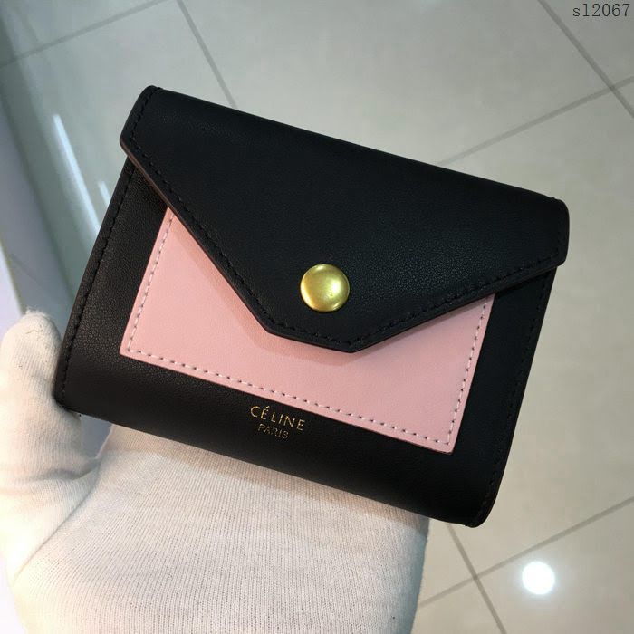 CELINE女包 pocket信封錢包 2106 小牛皮 多功能長錢包 賽琳短款拼色女錢包  sl2067