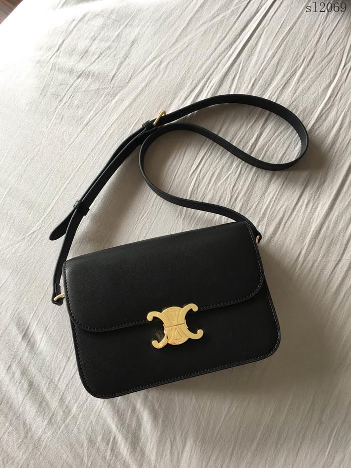 CELINE女包 byhedi新品系列 box皮女單肩包 倒雙C字蝴蝶黃銅鎖扣 賽琳斜挎包  sl2069