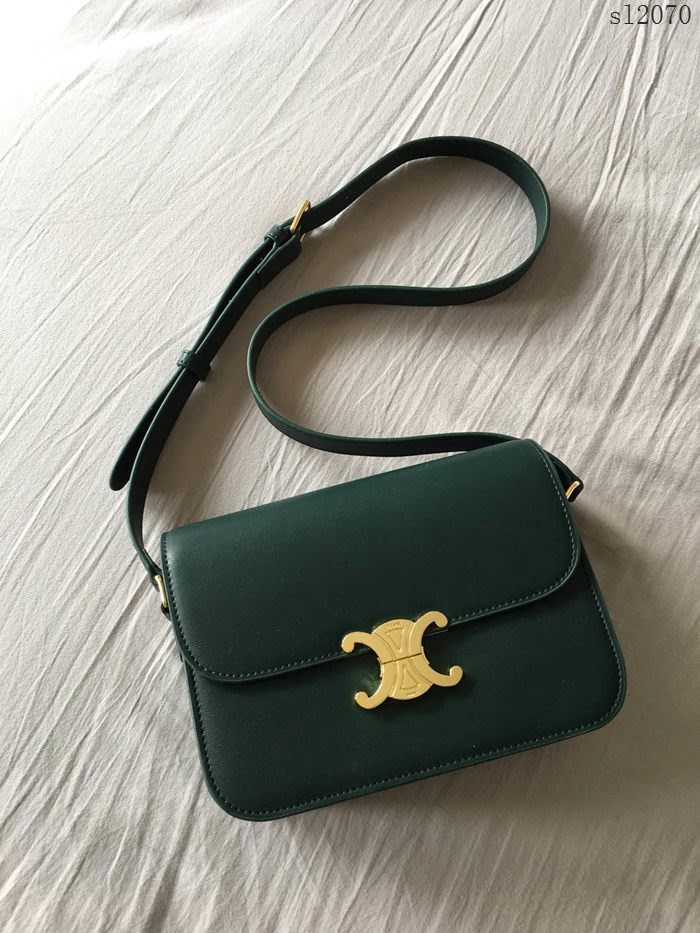 CELINE女包 byhedi新品系列 box皮女單肩包 倒雙C字蝴蝶黃銅鎖扣 賽琳斜挎包  sl2070