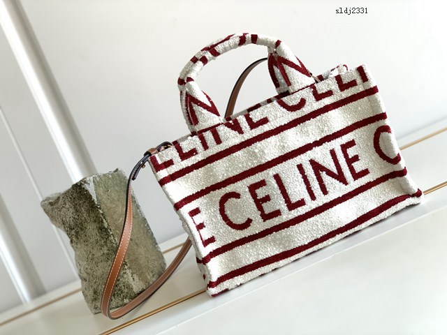 Celine專櫃2022秋季新款手提托特包 賽琳CABAS THAIS小號CELINE通體印花織物手袋 sldj2331
