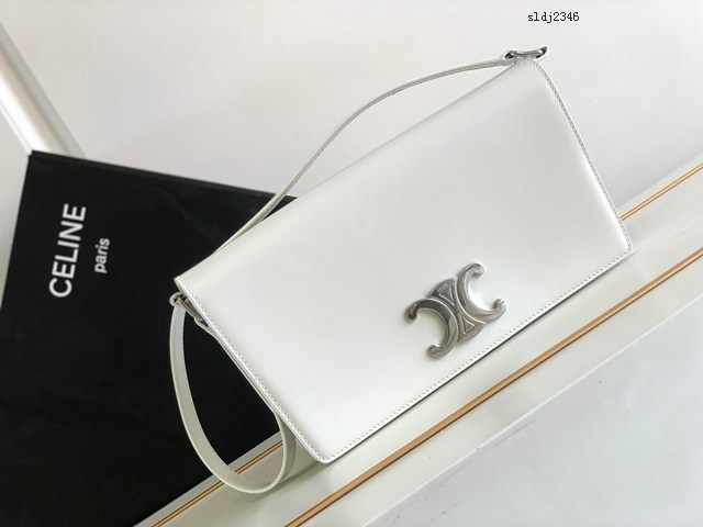 Celine專櫃2022新款TRAPEZE TRIOMPHE亮澤牛皮革手袋 賽琳凱旋門腋下包 sldj2346