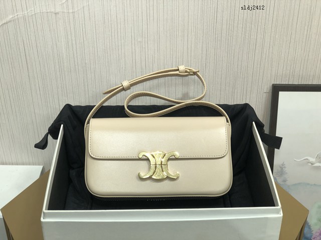 Celine專櫃2022新款Triomphe Shoulder Bag 194143 賽琳最新款凱旋門腋下包 sldj2412