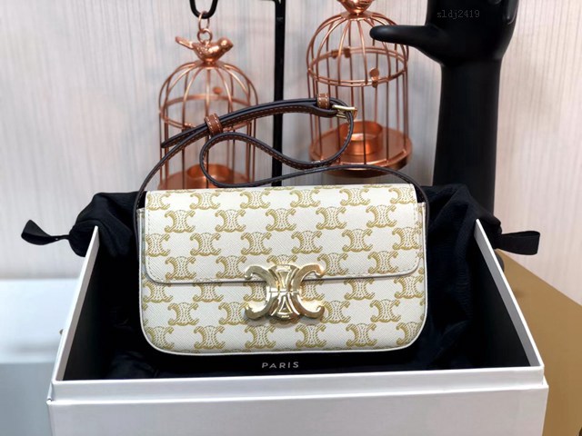 Celine專櫃2022新款Triomphe Shoulder Bag 194143 賽琳最新款凱旋門腋下包 sldj2419