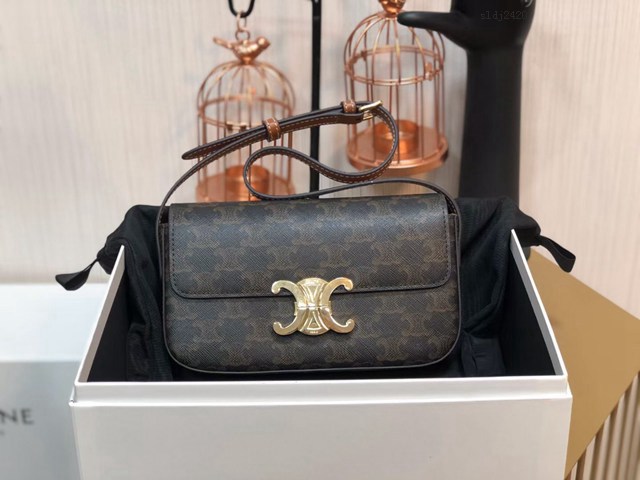Celine專櫃2022新款Triomphe Shoulder Bag 194143 賽琳最新款凱旋門腋下包 sldj2420