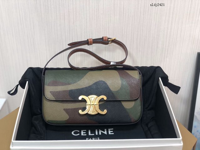 Celine專櫃2022新款Triomphe Shoulder Bag 194143 賽琳最新款凱旋門腋下包 sldj2421