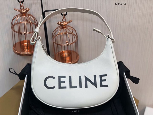 Celine專櫃2022新款印花AVA柔軟牛皮革手袋 賽琳AVA腋下包肩背手提女包 sldj2442