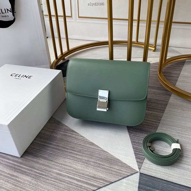 Celine女包 賽琳全新升級手搓紋系列 Celine box豆腐包 Celine單肩斜挎女包 78008  slyd2098