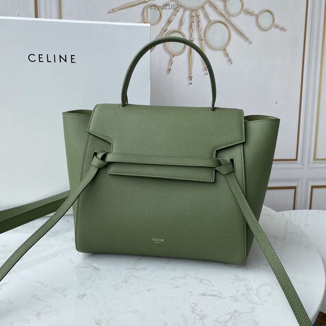 Celine女包 賽琳經典款大號女包 Celine belt bag 掌紋牛皮鯰魚包 189103  slyd2189