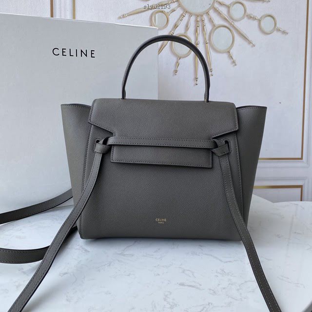 Celine女包 賽琳經典款大號女包 Celine belt bag 掌紋牛皮鯰魚包 189103  slyd2193
