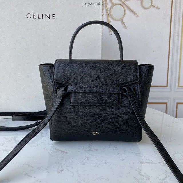 Celine女包 賽琳經典款中號女包 Celine belt bag 掌紋牛皮鯰魚包 189153  slyd2194