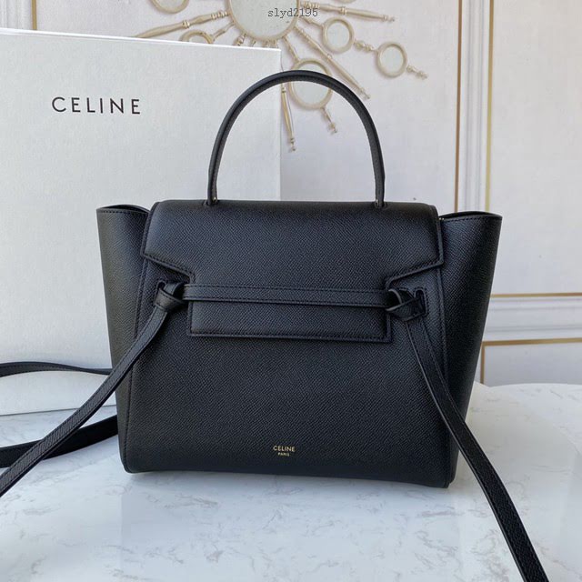 Celine女包 賽琳經典款大號女包 Celine belt bag 掌紋牛皮鯰魚包 189103  slyd2195