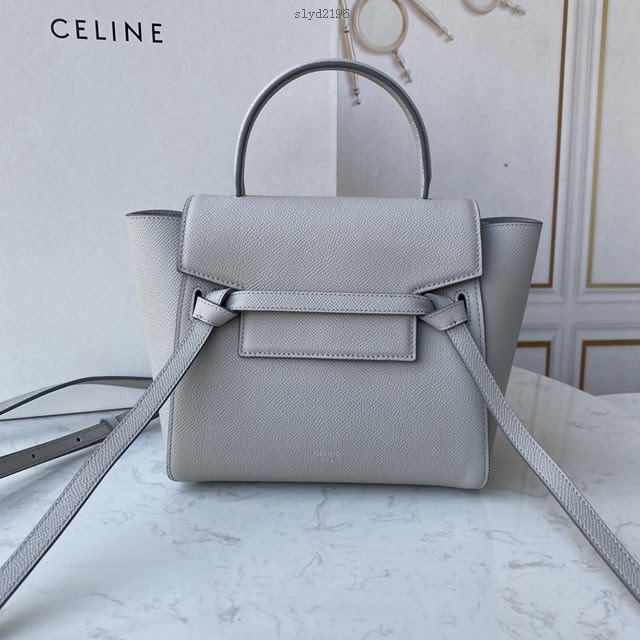 Celine女包 賽琳經典款中號女包 Celine belt bag 掌紋牛皮鯰魚包 189153  slyd2196