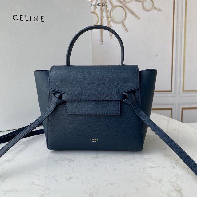 Celine女包 賽琳經典款中號女包 Celine belt bag 掌紋牛皮鯰魚包 189153  slyd2198