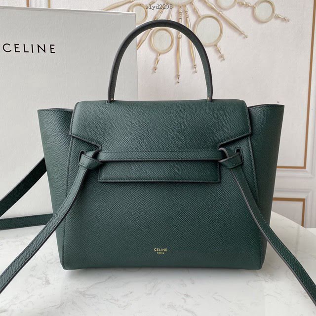 Celine女包 賽琳經典款大號女包 Celine belt bag 掌紋牛皮鯰魚包 189103  slyd2205