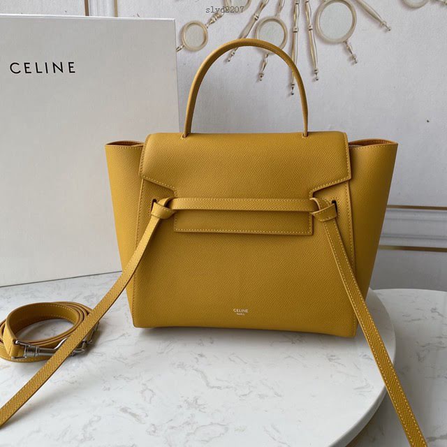 Celine女包 賽琳經典款中號女包 Celine belt bag 掌紋牛皮鯰魚包 189153  slyd2207