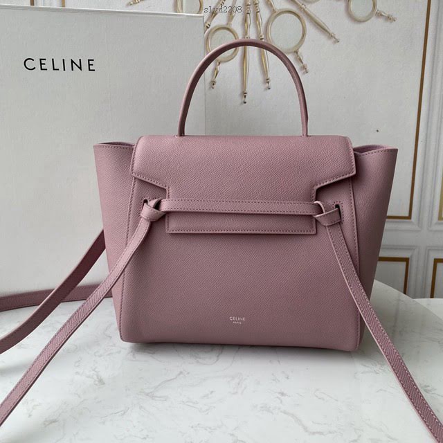 Celine女包 賽琳經典款中號女包 Celine belt bag 掌紋牛皮鯰魚包 189153  slyd2208