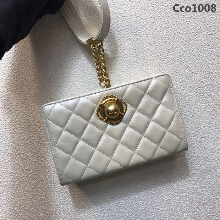 CHANEL香奈兒 独家背景实拍 小香晚宴包 网红明星同款女包包 2019早春系列 新款 手环 手拎 手拿包  Cco1008