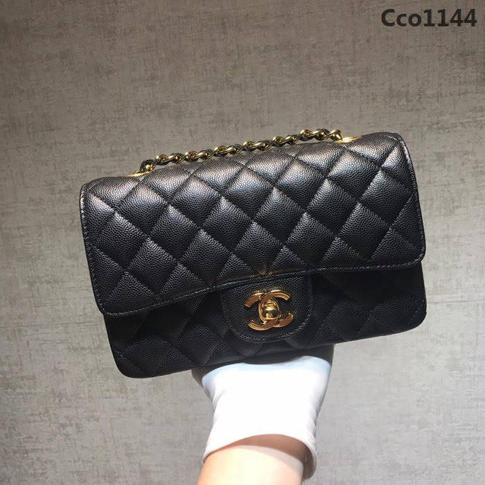 CHANEL香奈兒 独家背景实拍 cf经典1116#mini款 最顶级版本 最新细球纹原厂小牛皮 纯钢五金 時尚百搭 鏈條單肩斜挎包  Cco1144