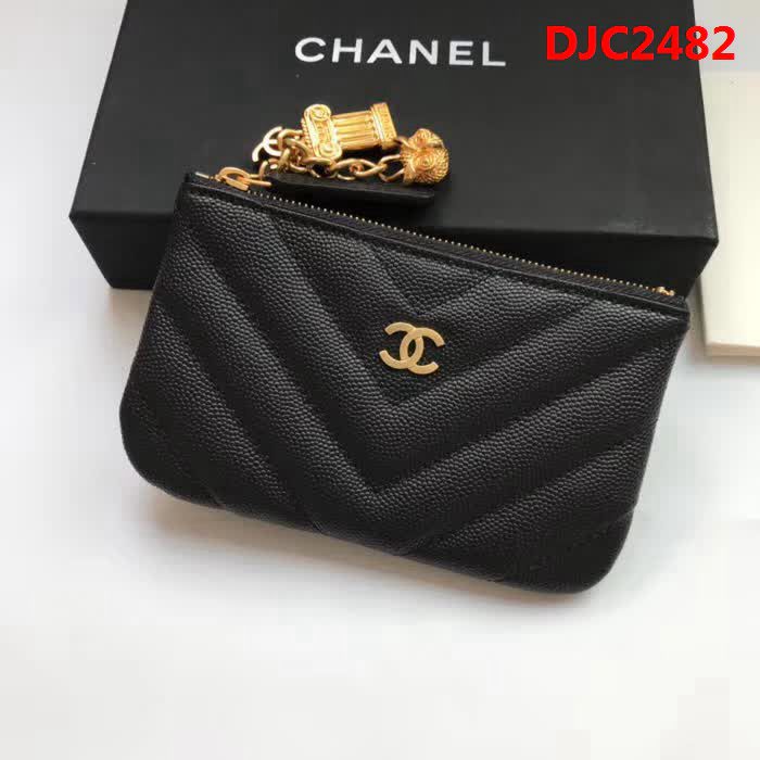 CHANEL香奈兒 頂級原單 18年早春新款系列 貓頭鷹吊墜 顆粒壓花牛皮零錢包 82365  DJC2482
