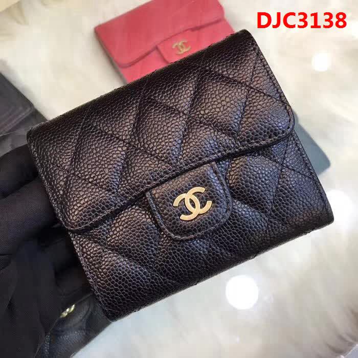 CHANEL香奈兒 18年春夏新款 CF短三折錢包 荔枝紋頭層牛皮 82288  DJC3138