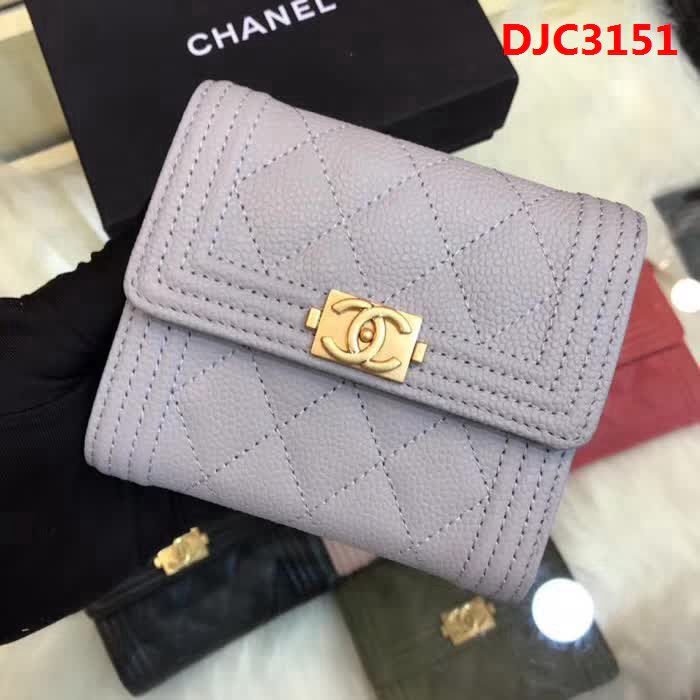CHANEL香奈兒 古巴CU系列 leboy短三折錢包 荔枝牛皮綾格紋 復古金扣 80734  DJC3151